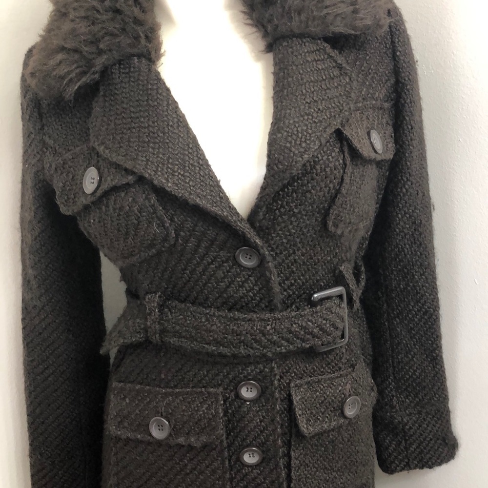 Tulle Chocolate Brown Coat size XSS